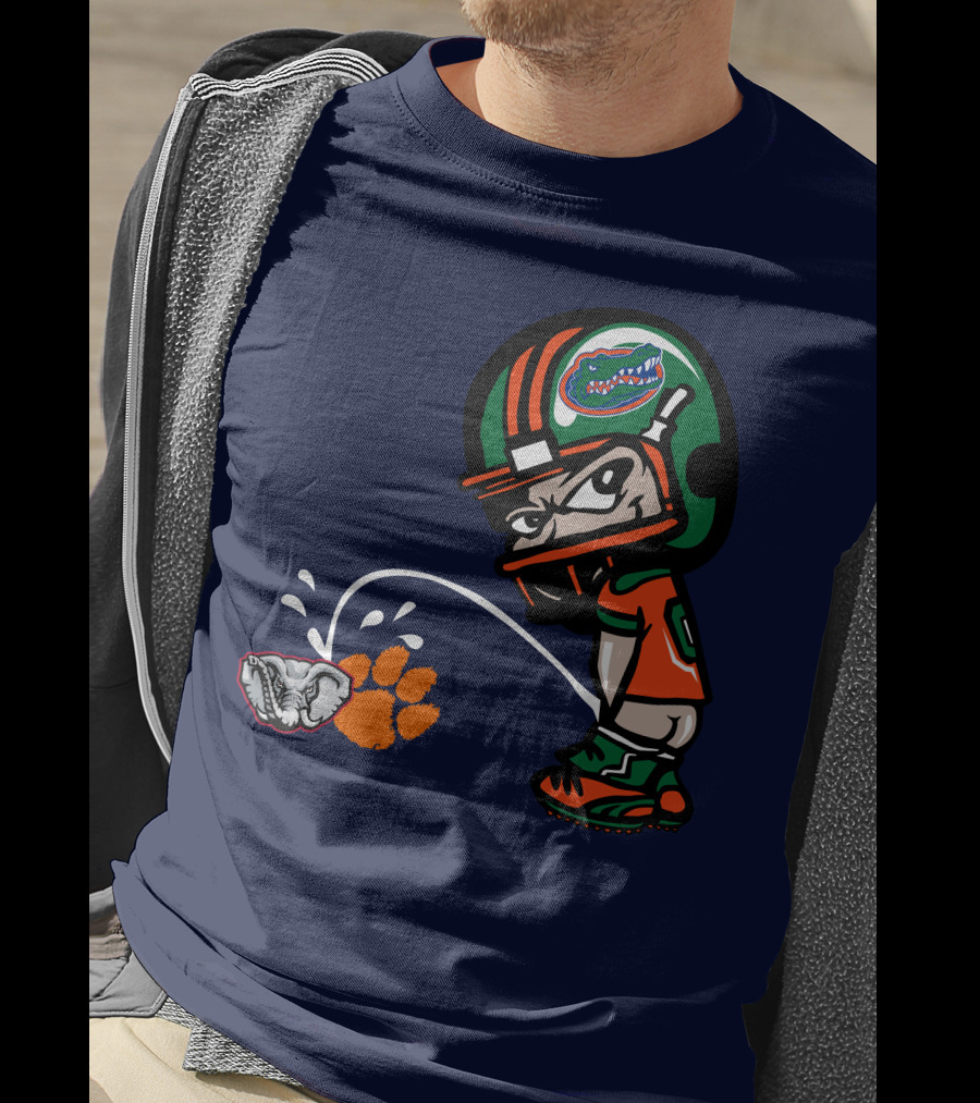 Florida Gators Football Rivalry Satire With Tiger Paw And Elephant T-Shirt