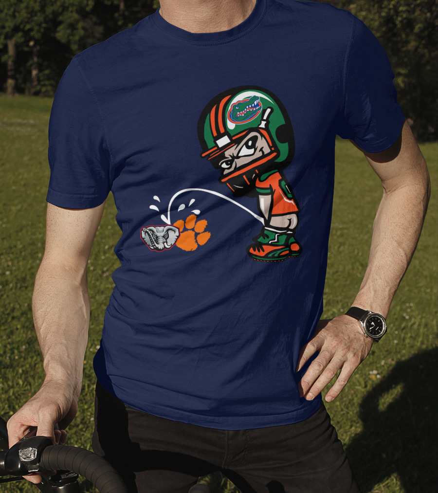 Florida Gators Football Rivalry Satire With Tiger Paw And Elephant T-Shirt