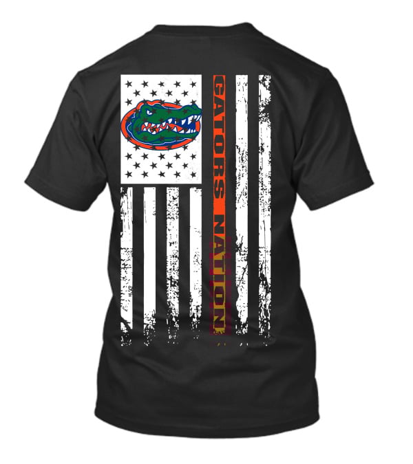Gators Nation Florida Gators American Flag T-Shirt