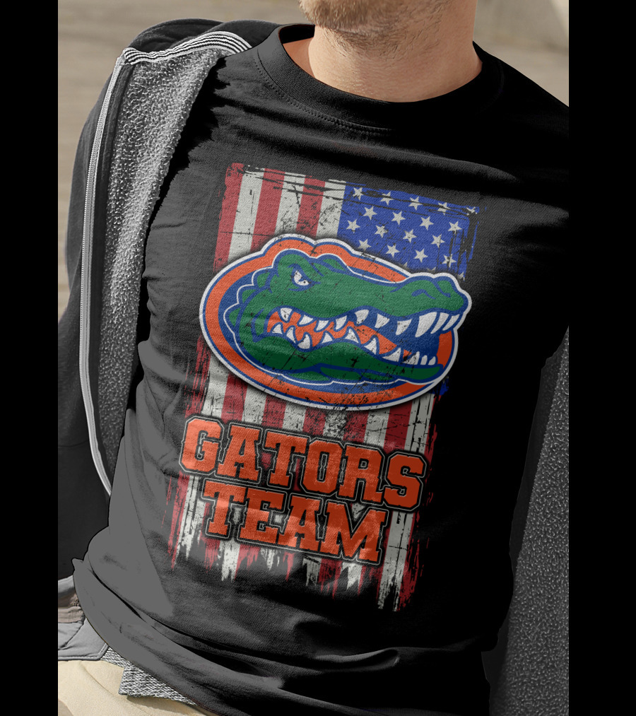 Gators Team Florida American Flag T-Shirt