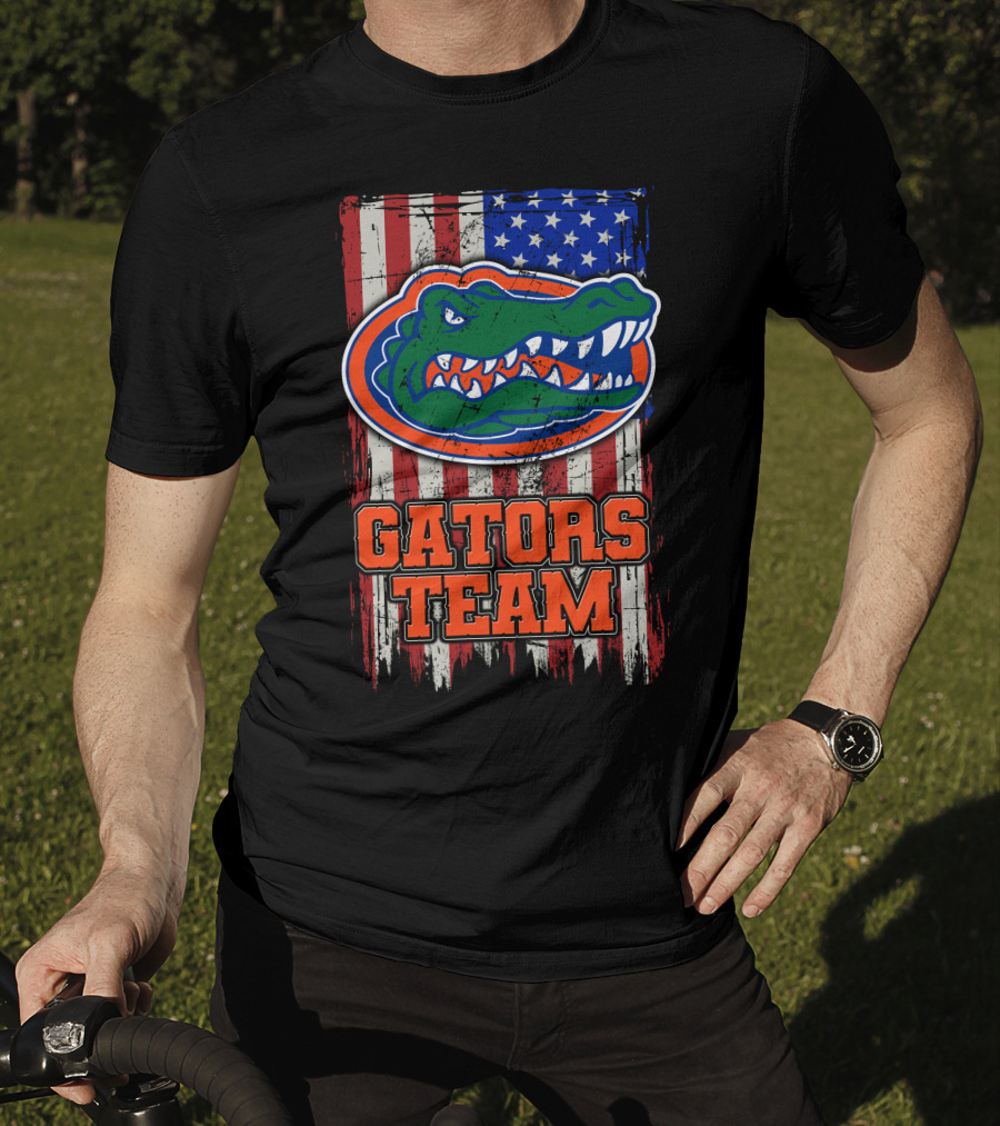 Gators Team Florida American Flag T-Shirt