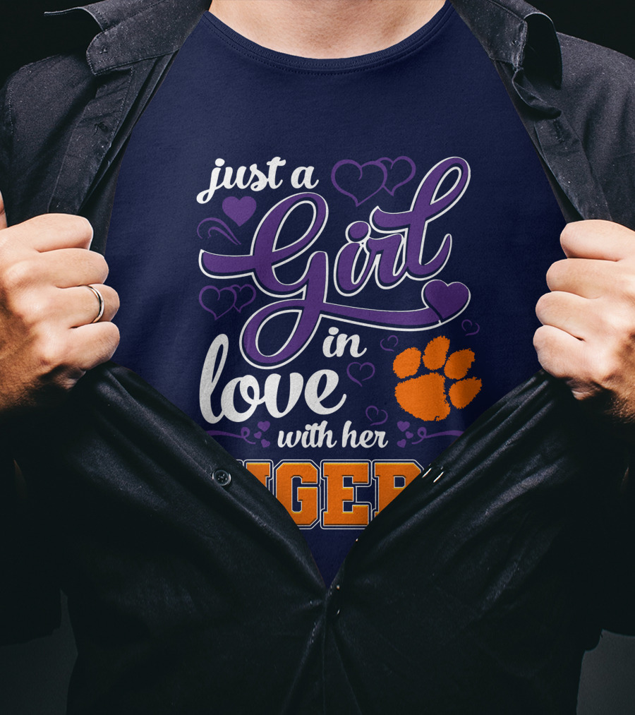 Just A Girl In Love With Her Clemson Tigers T-Shirt