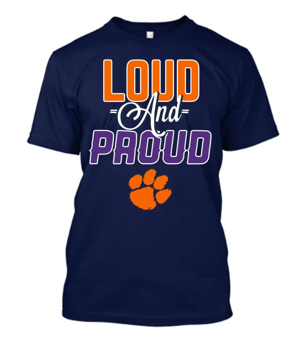 Loud And Proud Clemson Tigers Paw Print T-Shirt