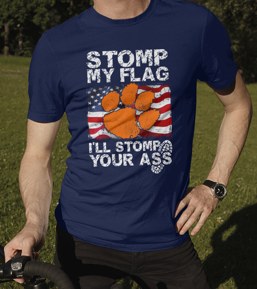 Stomp My Flag Clemson Tigers American Pride T-Shirt