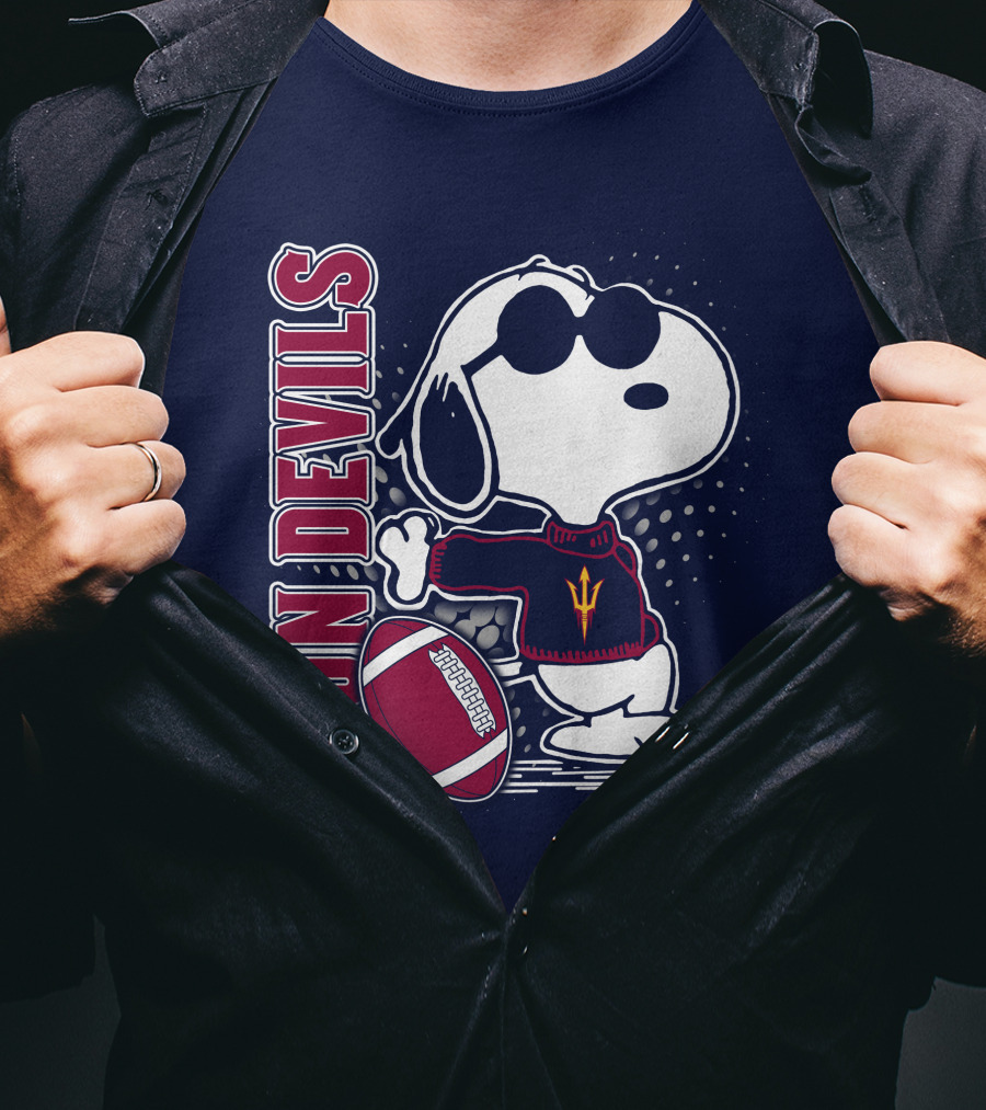 Sun Devils Snoopy Football T-Shirt