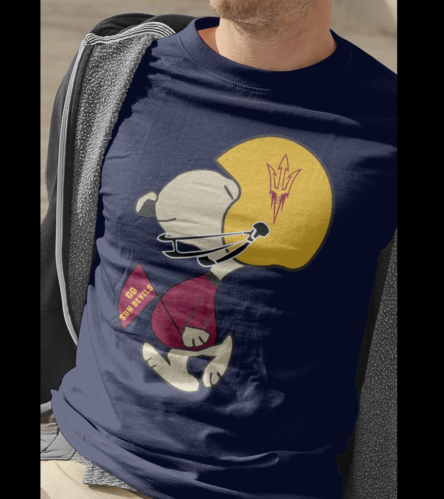 Snoopy Arizona State Sun Devils Football Helmet Go Sun Devils T-Shirt