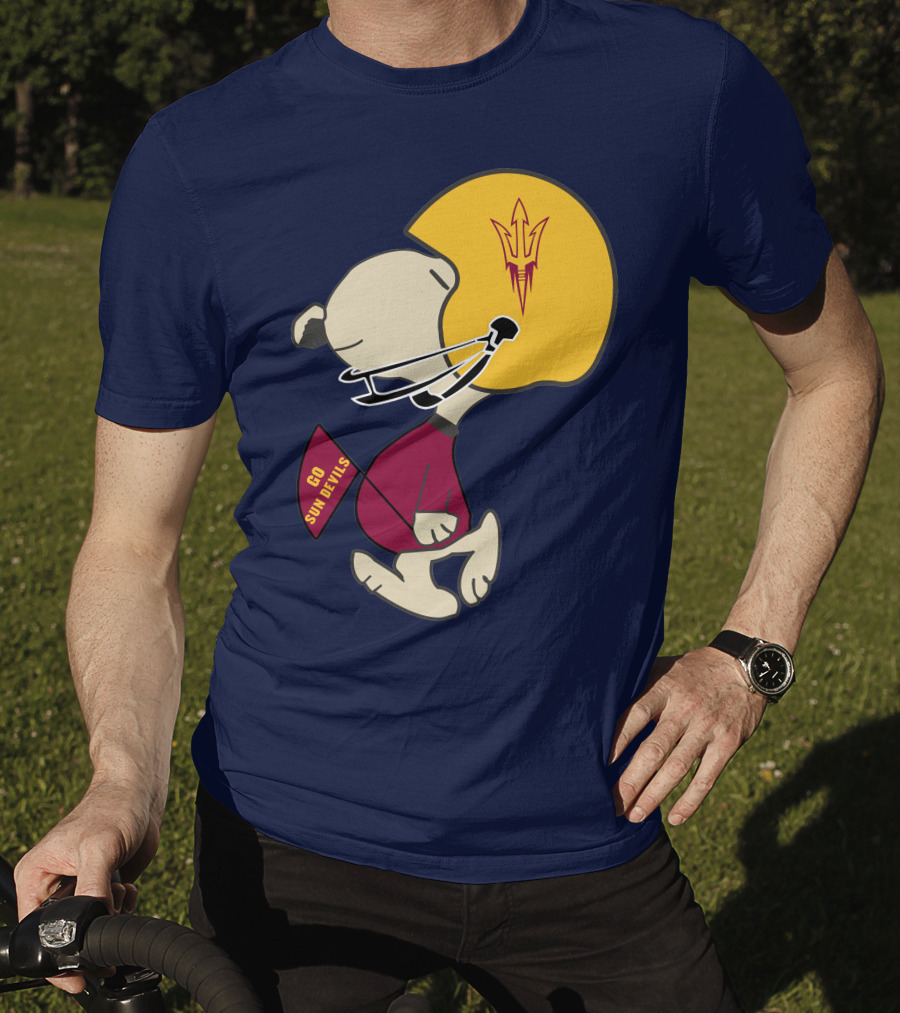 Snoopy Arizona State Sun Devils Football Helmet Go Sun Devils T-Shirt