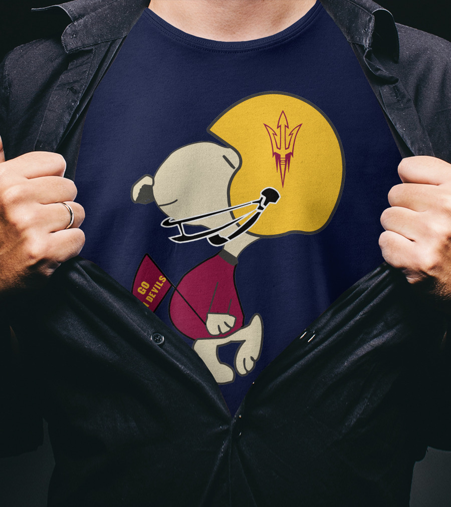 Snoopy Arizona State Sun Devils Football Helmet Go Sun Devils T-Shirt