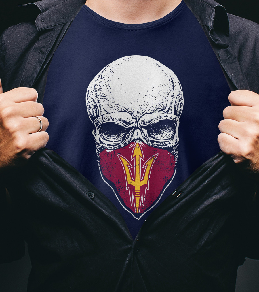 Arizona State Sun Devils Skull With Trident T-Shirt