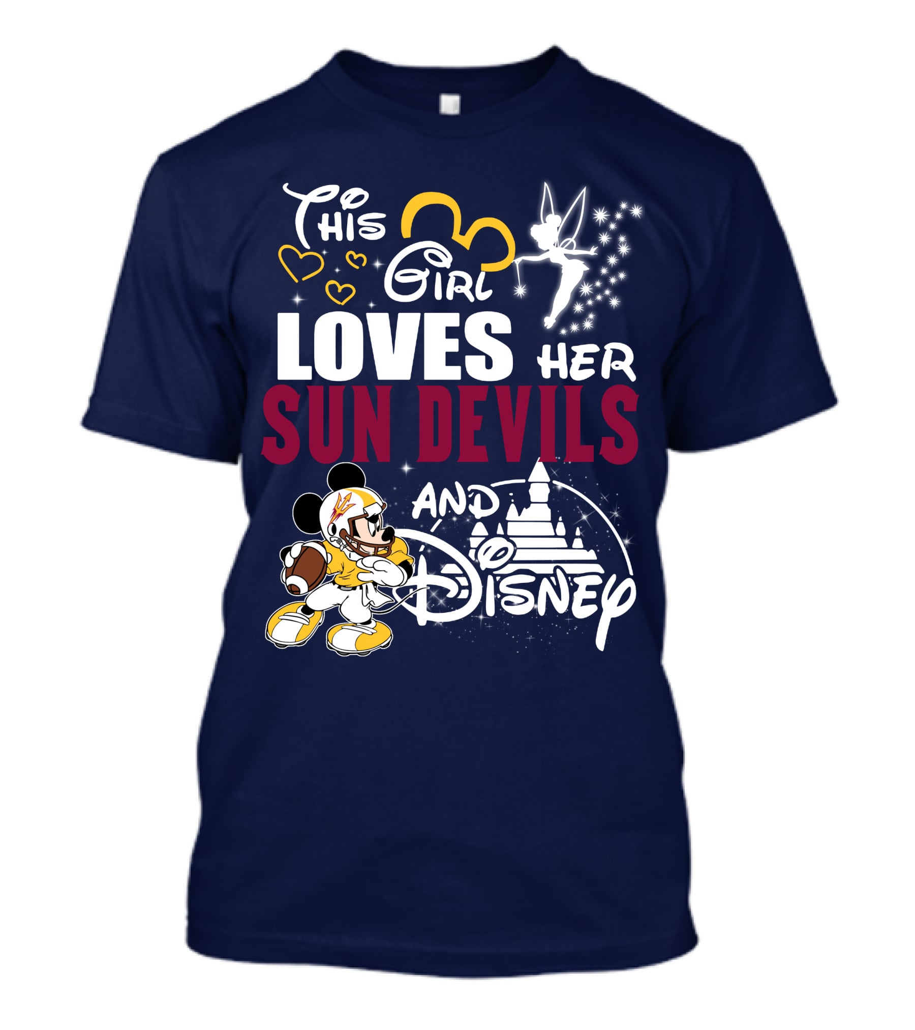 This Girl Loves Her Sun Devils And Disney T-Shirt