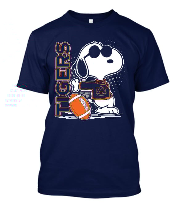 Snoopy Auburn Tigers Football T-Shirt