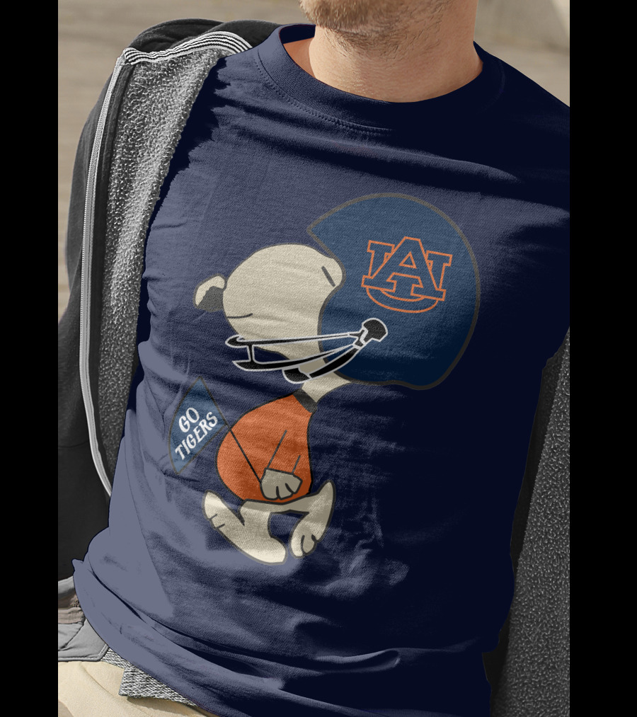 Go Tigers Auburn University Football Snoopy T-Shirt