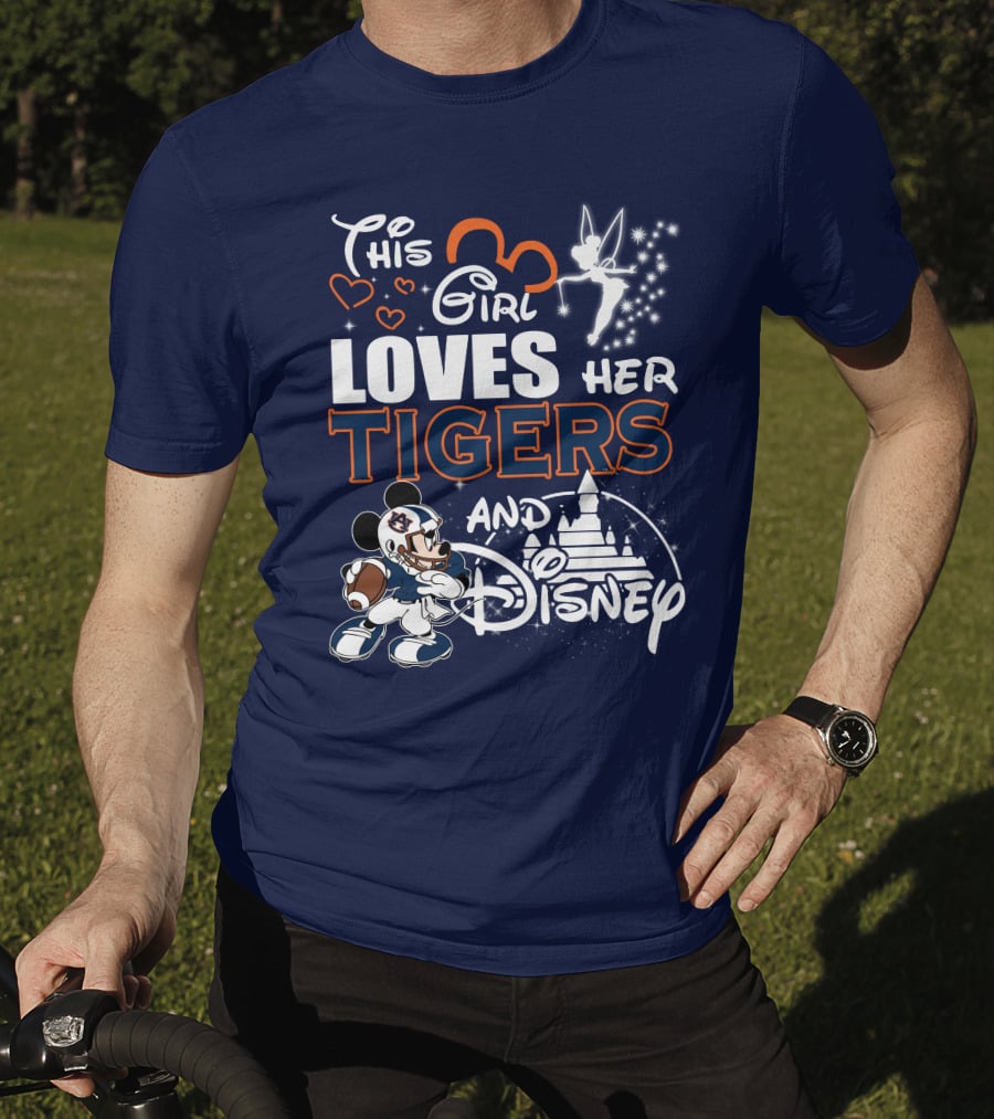 This Girl Loves Her Auburn Tigers And Disney T-Shirt