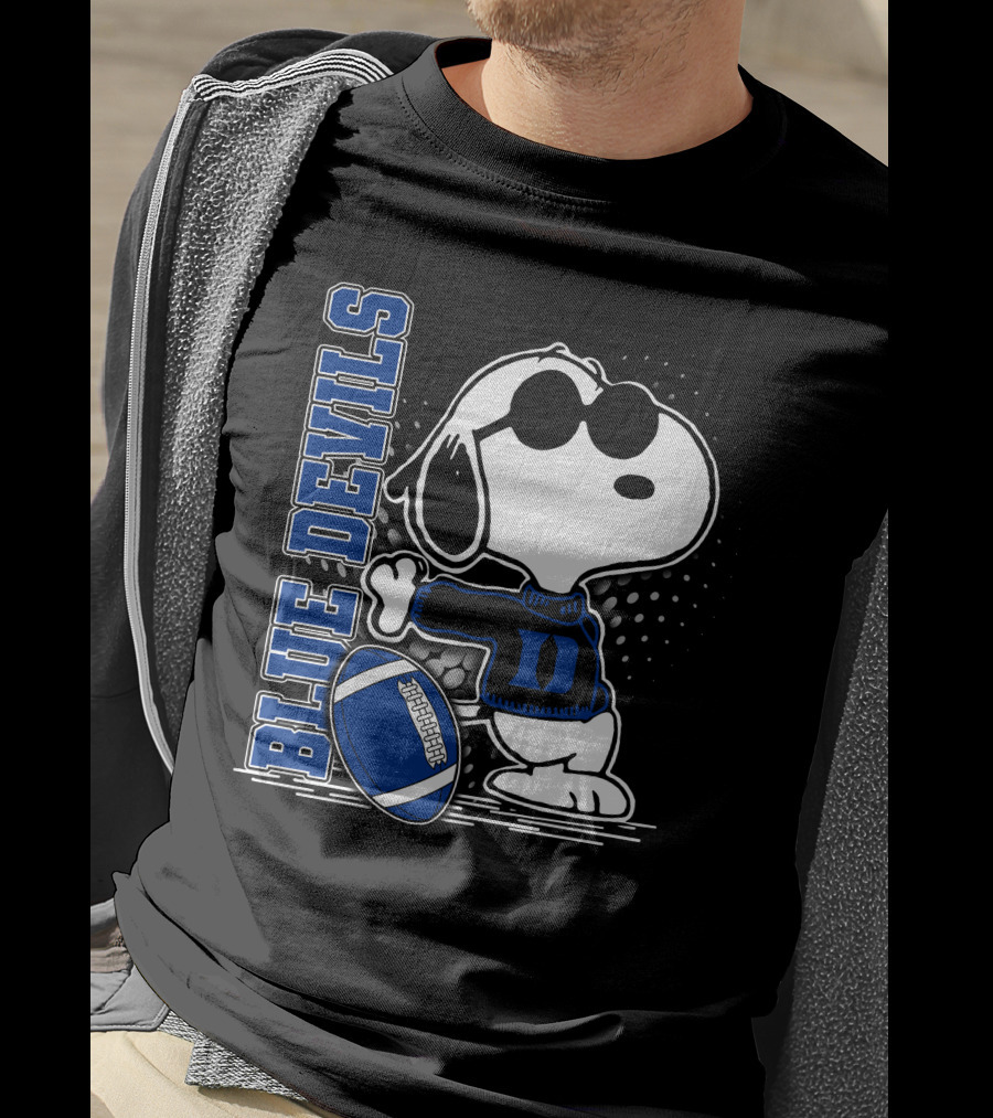 Snoopy Football Style Blue Devils T-Shirt