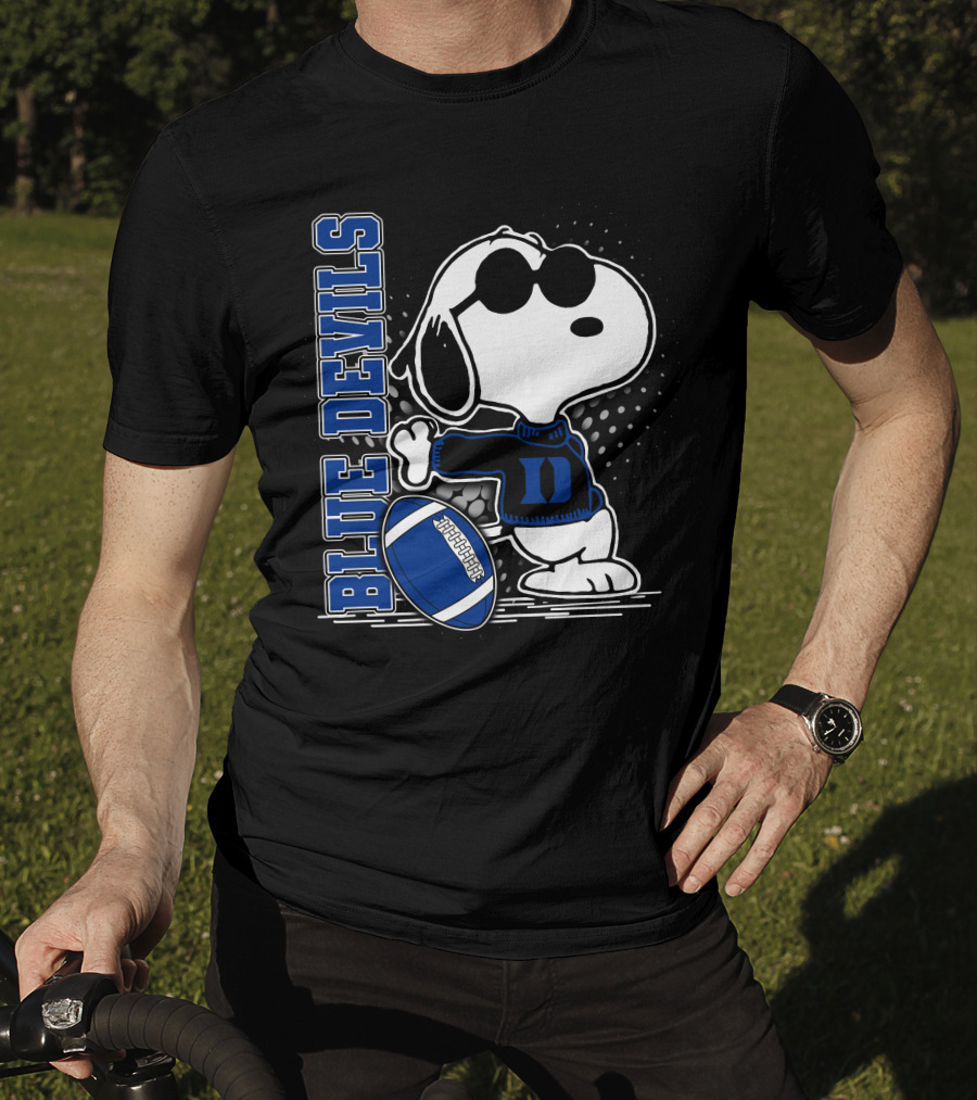 Snoopy Football Style Blue Devils T-Shirt