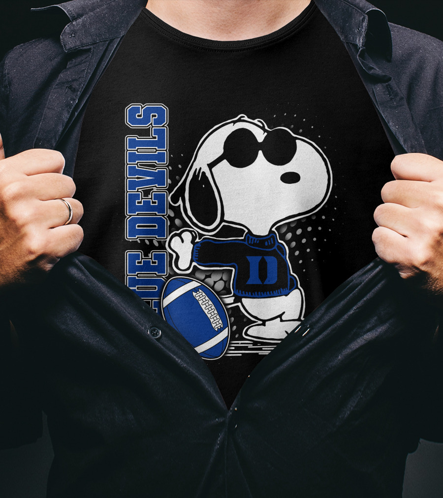 Snoopy Football Style Blue Devils T-Shirt