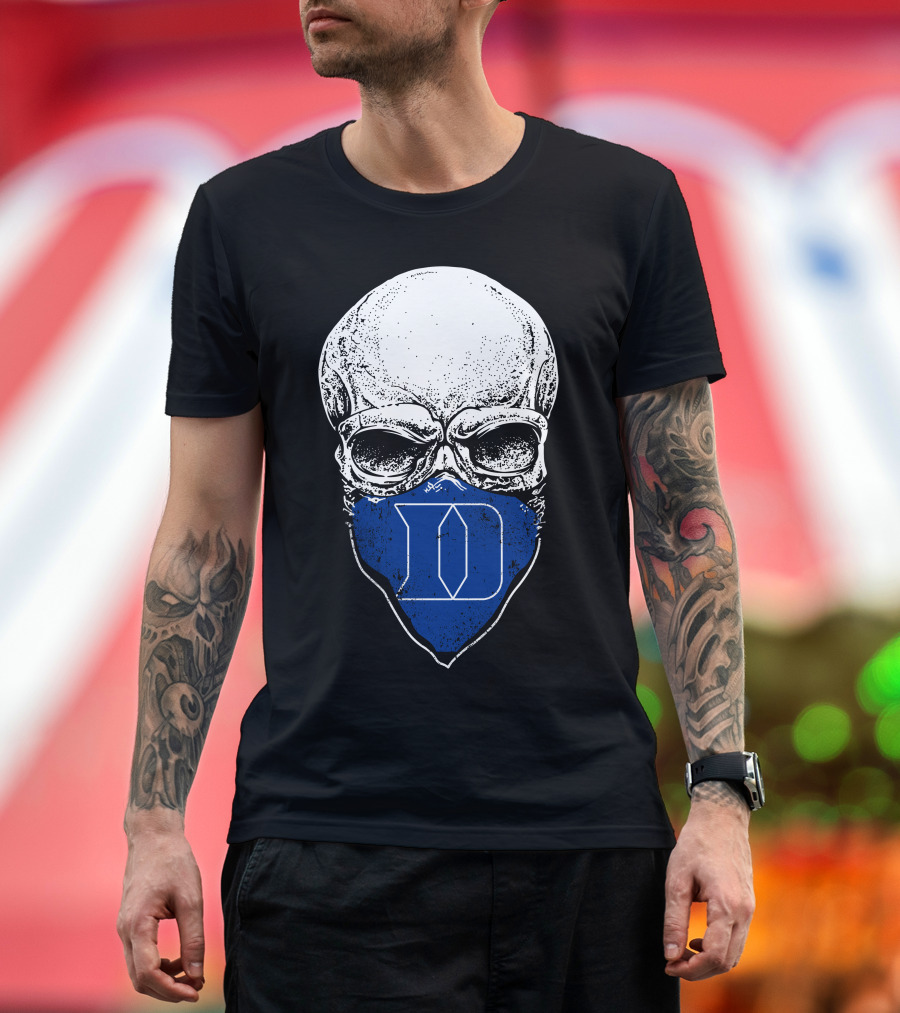 Duke Blue Devils D Logo Skull T-Shirt