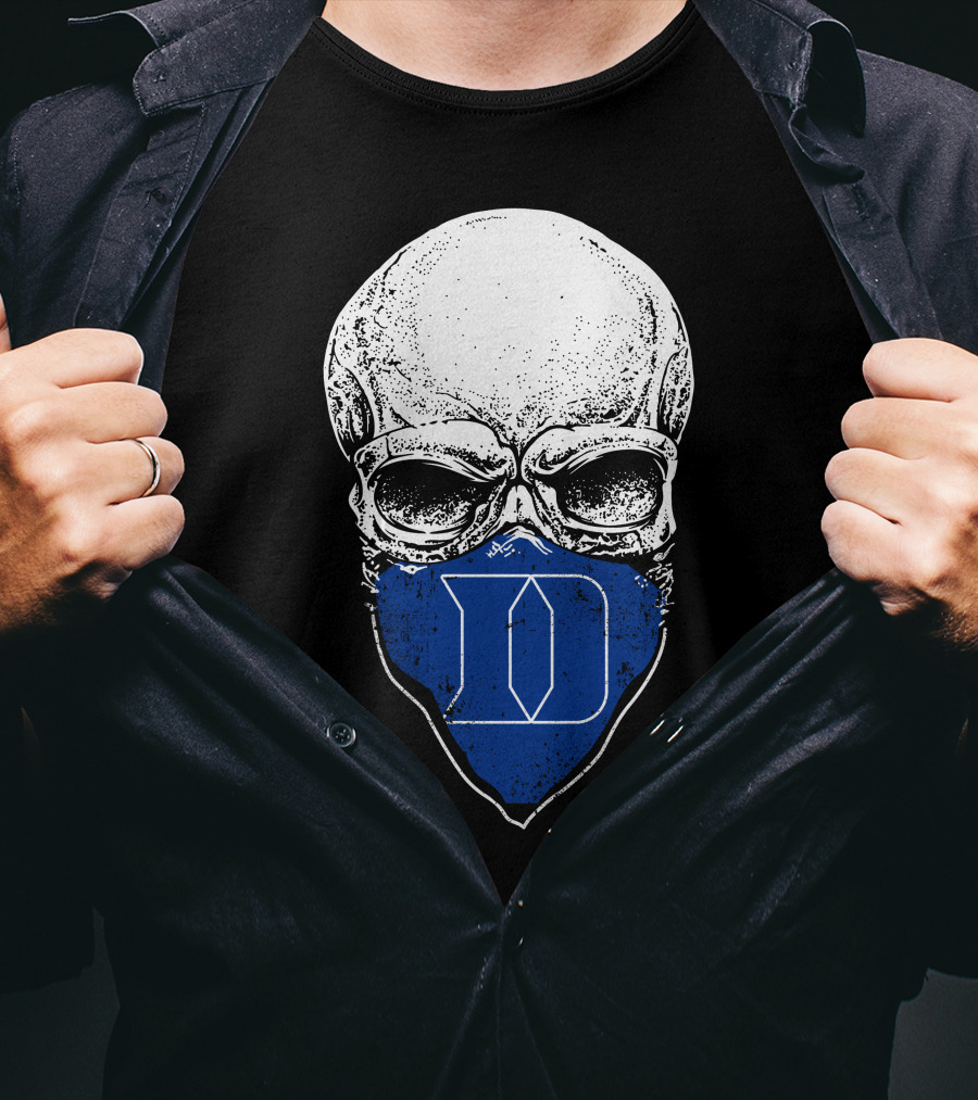 Duke Blue Devils D Logo Skull T-Shirt