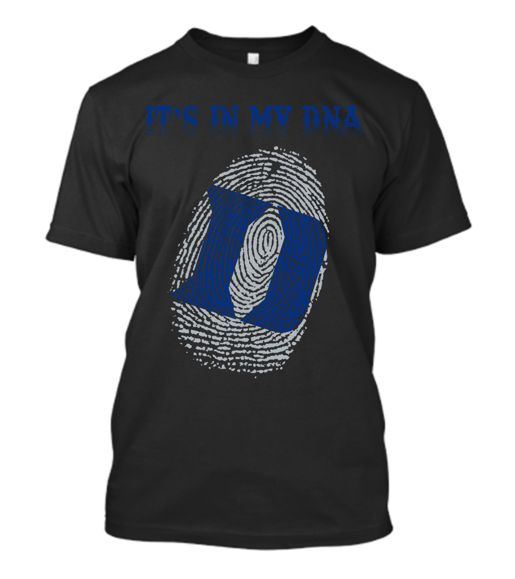 It's In My Dna Duke Blue Devils Fingerprint T-Shirt