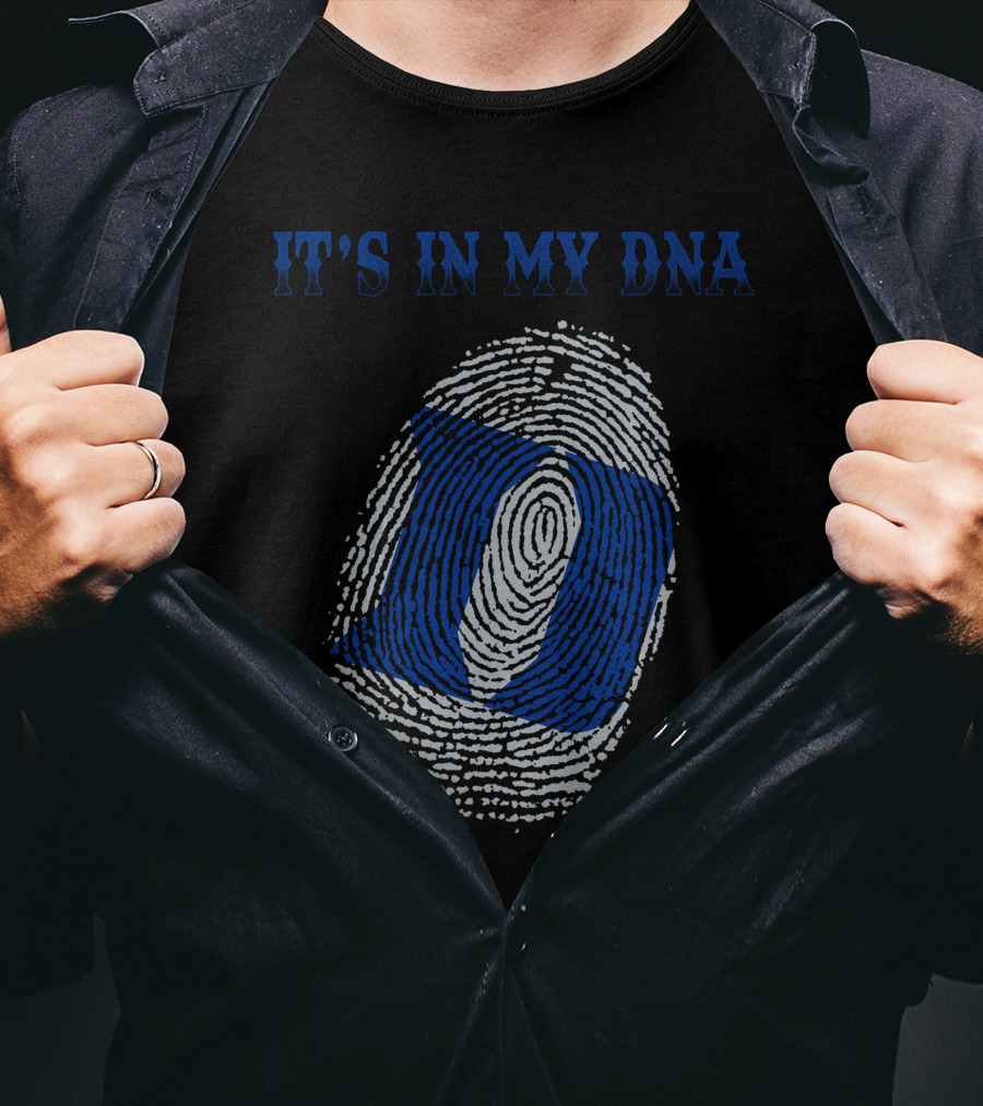 It's In My Dna Duke Blue Devils Fingerprint T-Shirt