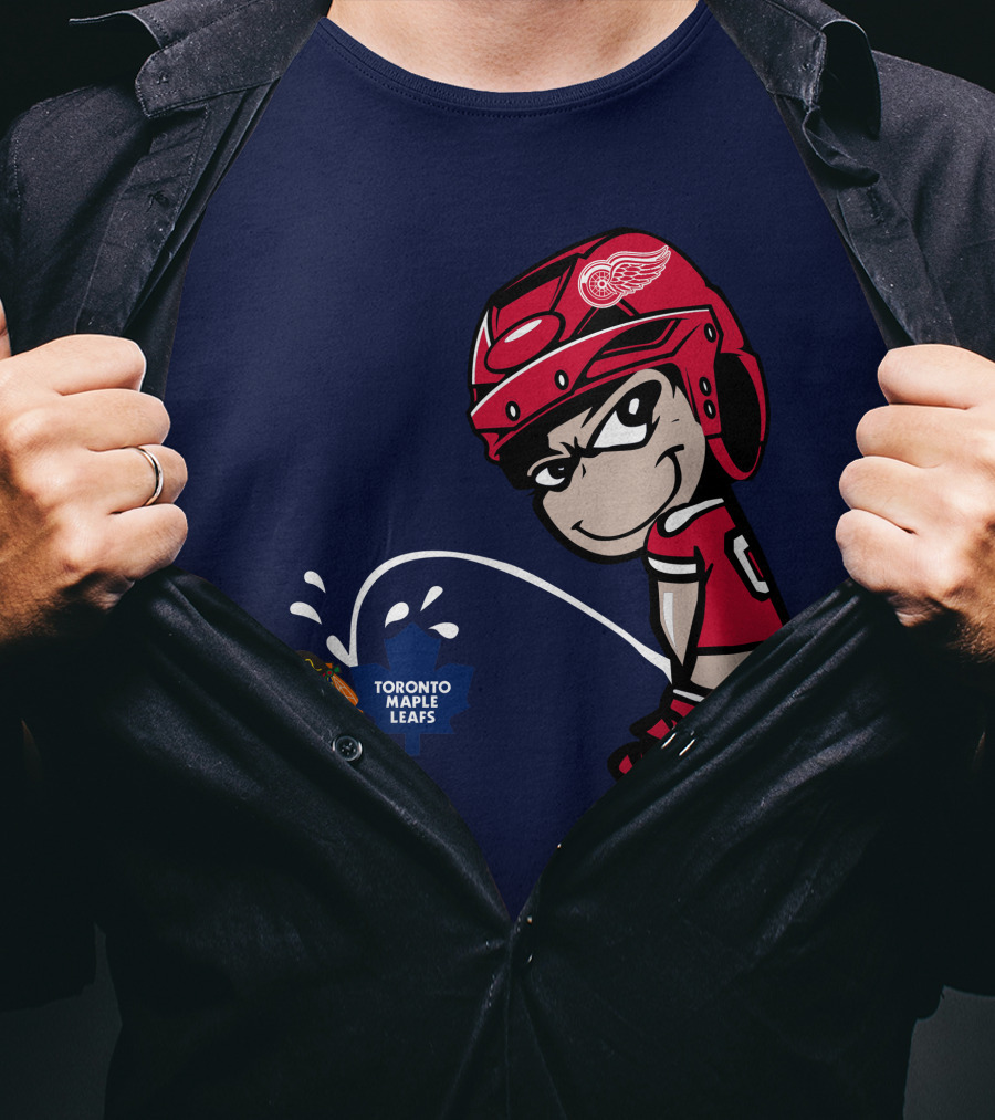 Detroit Redwings Rivalry Humor With Chicago Blackhawks And Toronto Maple Leafs T-Shirt