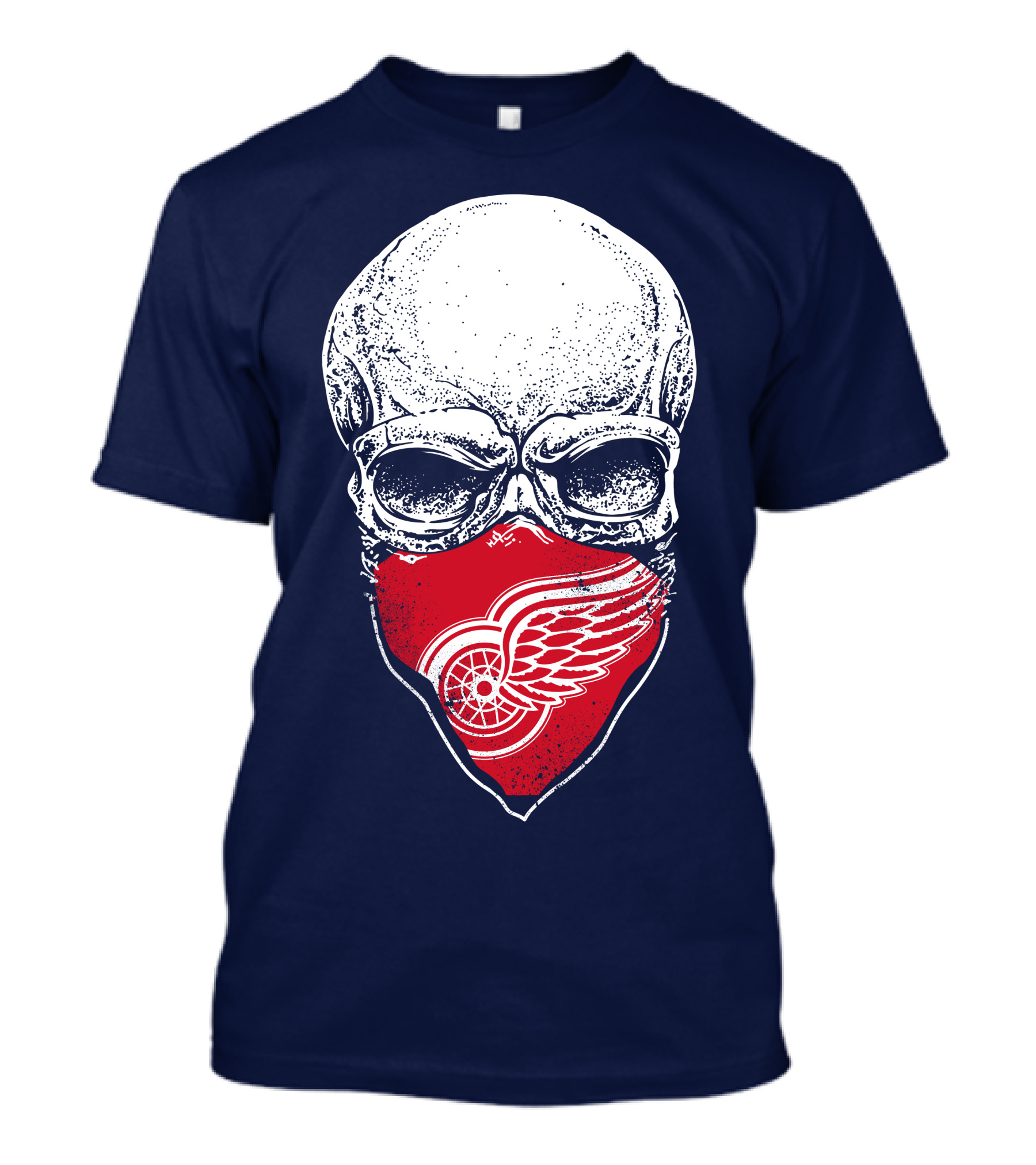 Detroit Redwings Skull Logo Bandana T-Shirt