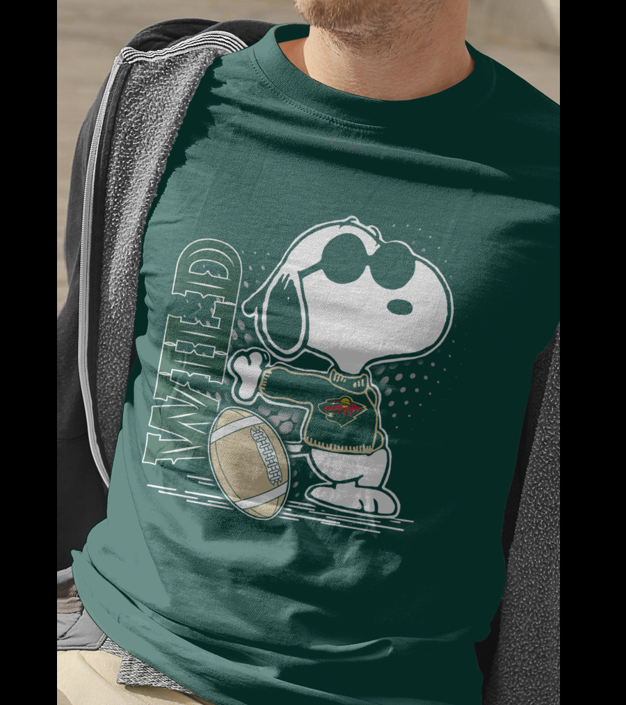 Minnesota Wild Snoopy Sports Icon Cozy Sweater Football T-Shirt