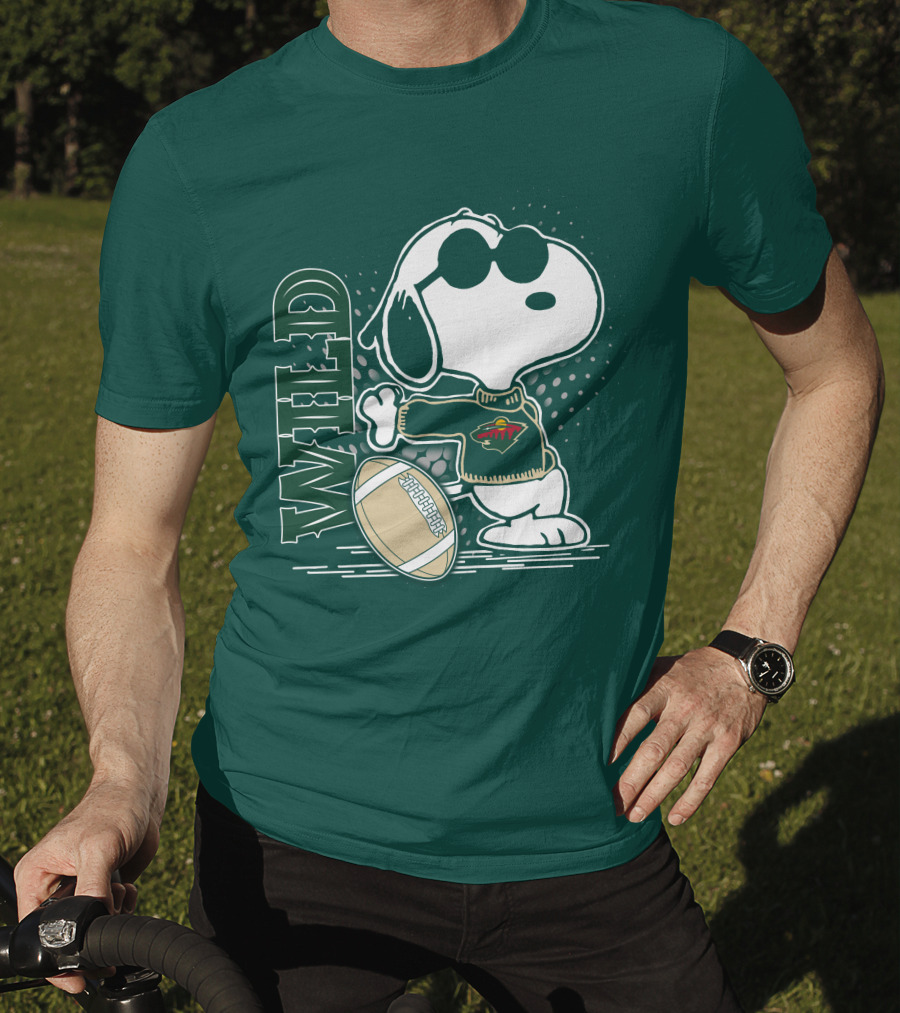 Minnesota Wild Snoopy Sports Icon Cozy Sweater Football T-Shirt