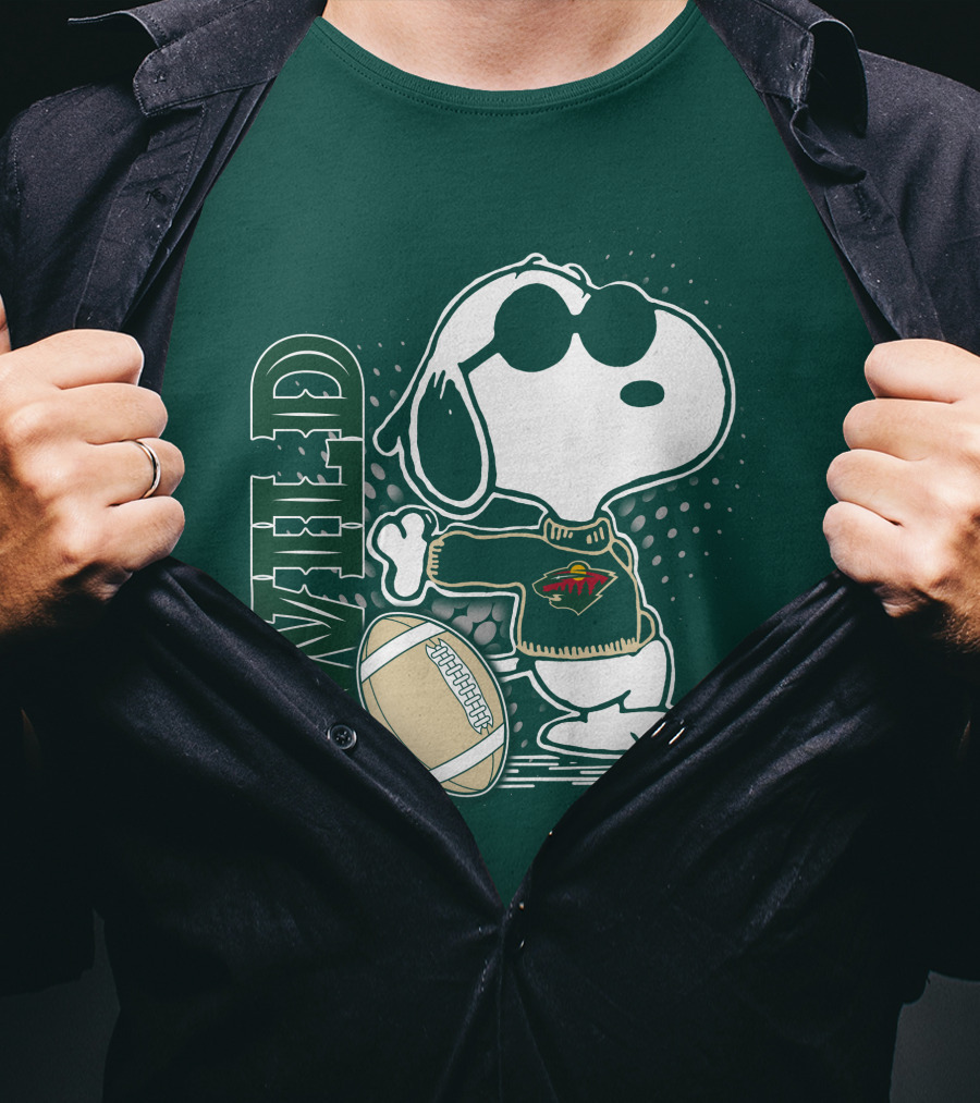Minnesota Wild Snoopy Sports Icon Cozy Sweater Football T-Shirt
