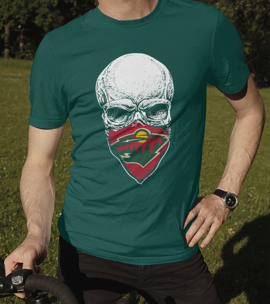 Minnesota Wild Skull Logo Bandana T-Shirt