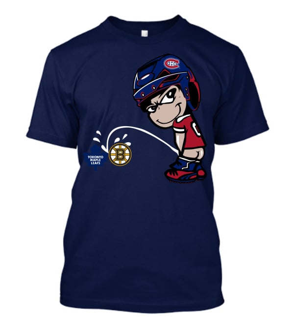 Montreal Canadiens Toronto Maple Leafs Boston Bruins Hockey Rivalry T-Shirt