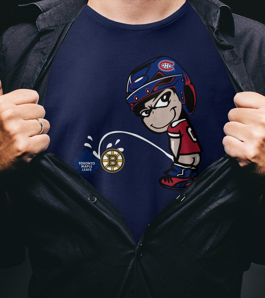 Montreal Canadiens Toronto Maple Leafs Boston Bruins Hockey Rivalry T-Shirt