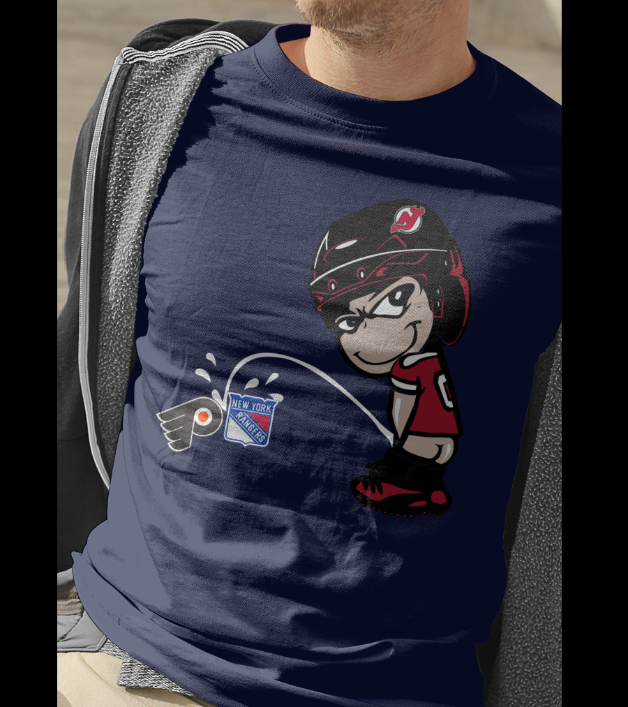 New Jersey Devils Philadelphia Flyers New York Rangers Rivalry Hockey T-Shirt