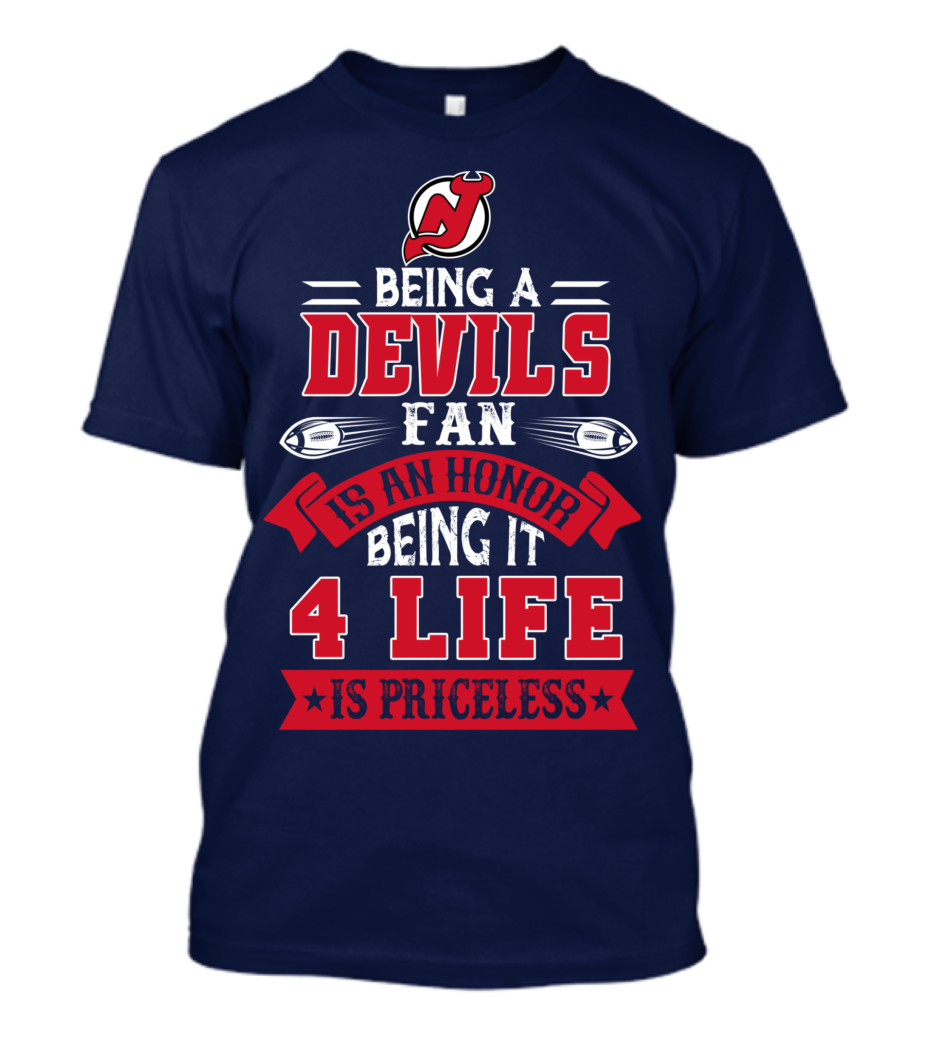 New Jersey Devils Being A Devils Fan Is An Honor Being It 4 Life Is Priceless T-Shirt