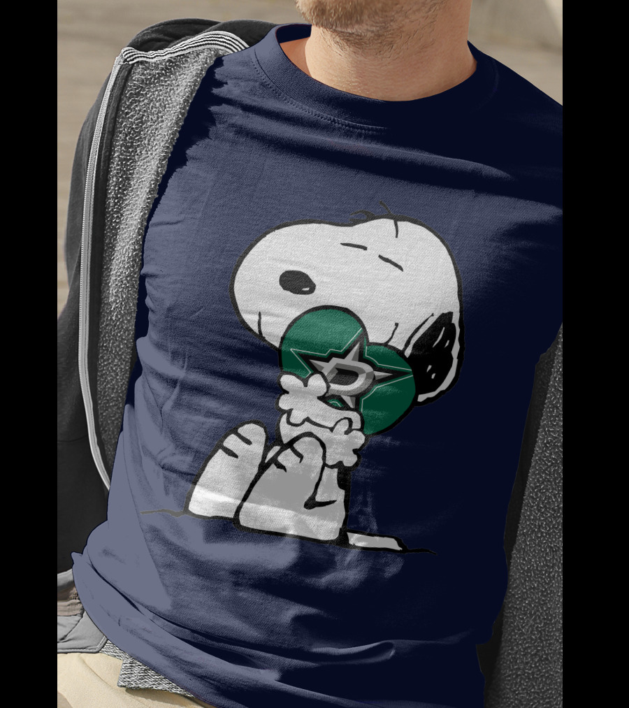 Snoopy Hugging Dallas Stars T-Shirt