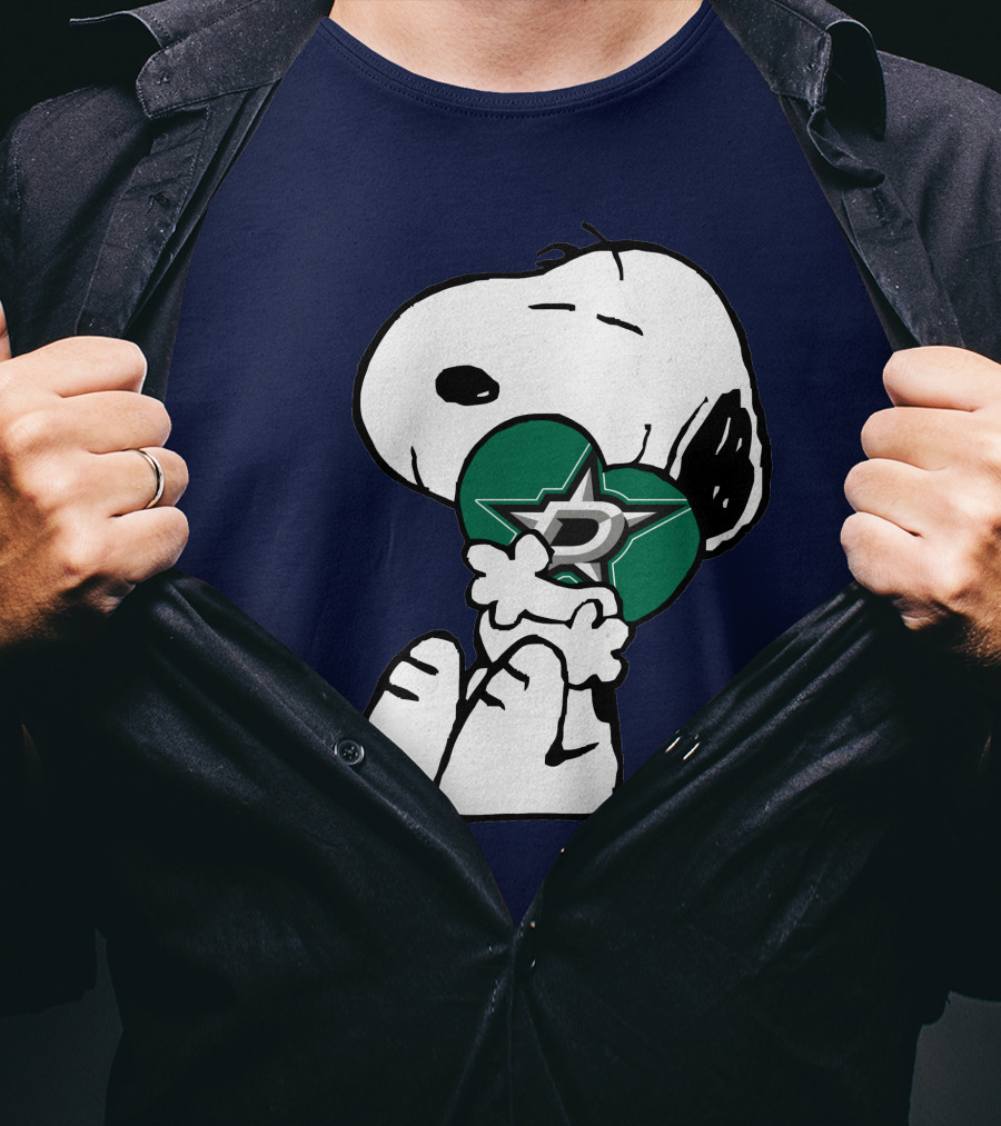 Snoopy Hugging Dallas Stars T-Shirt