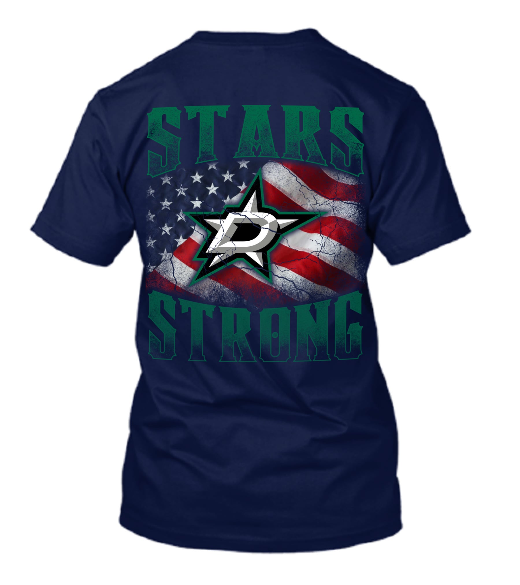Dallas Stars Strong Usa Flag T-Shirt