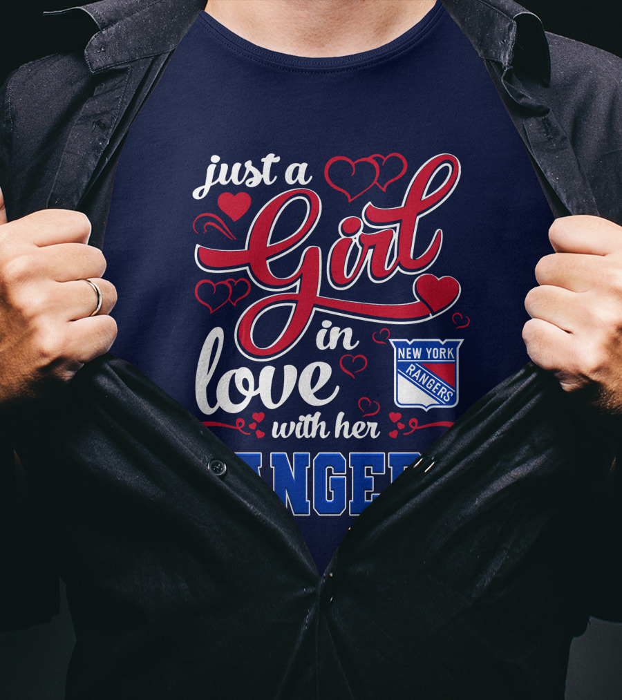 Just A Girl In Love With Her New York Rangers T-Shirt