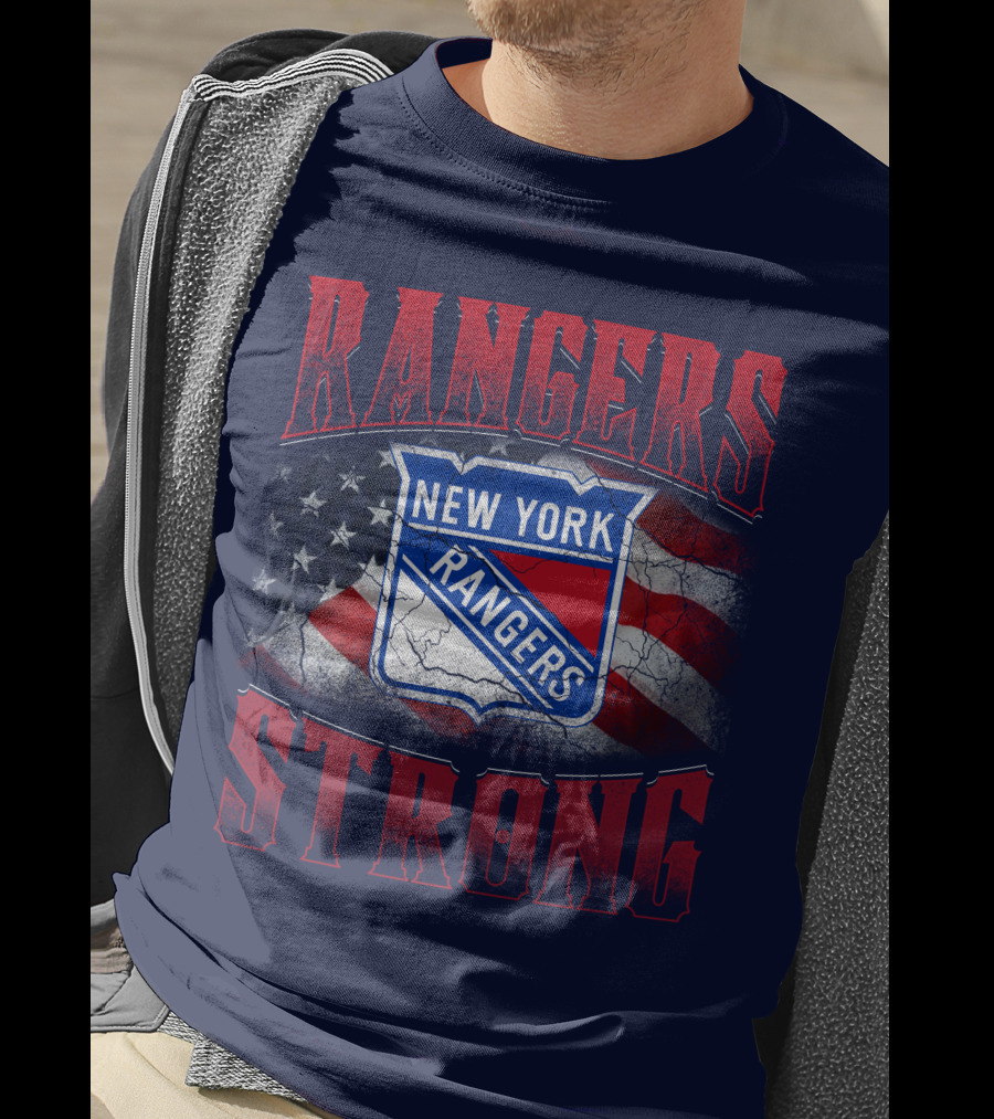 Rangers Strong New York American Flag T-Shirt
