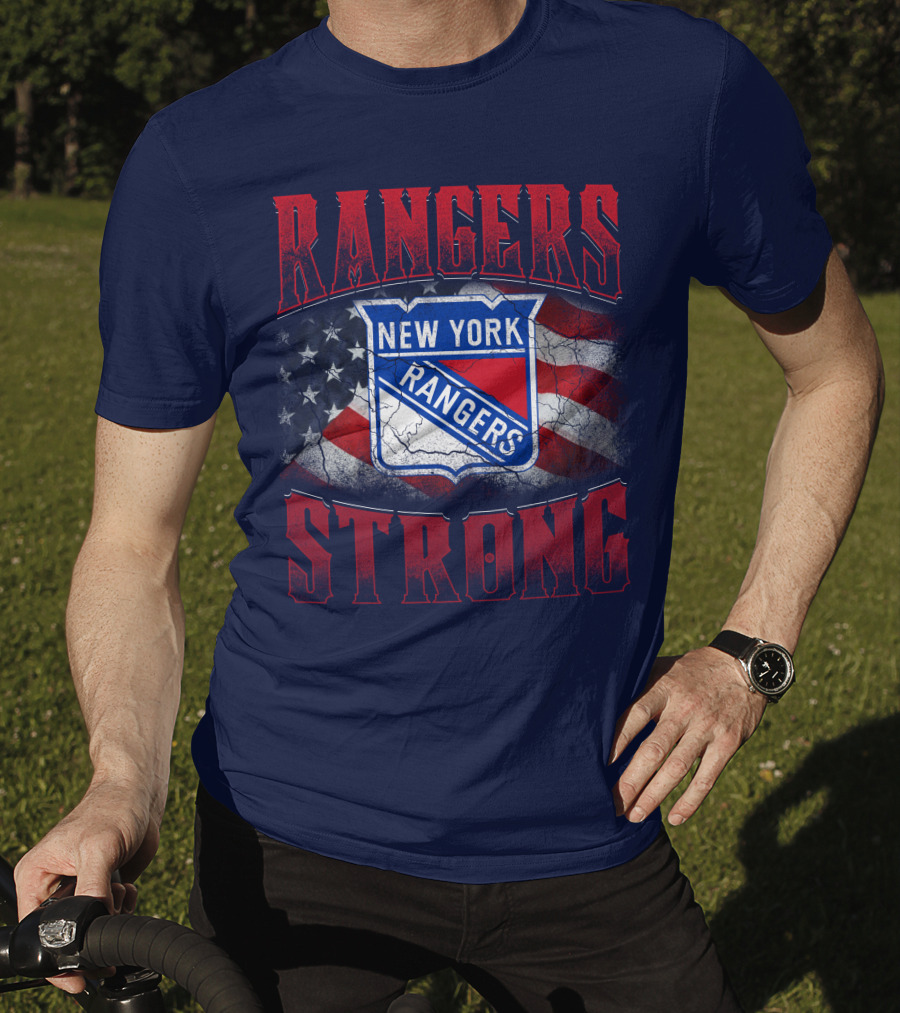 Rangers Strong New York American Flag T-Shirt