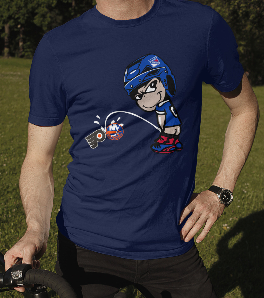 New York Rangers Fan Ny Islanders Philadelphia Flyers Rivalry T-Shirt
