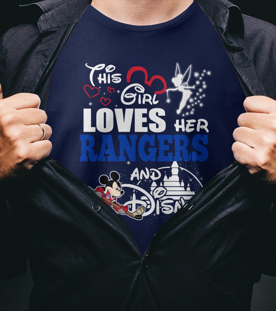 This Girl Loves Her Rangers And Disney T-Shirt