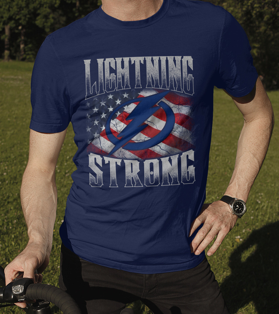 Lightning Strong Tampa Bay Flag T-Shirt