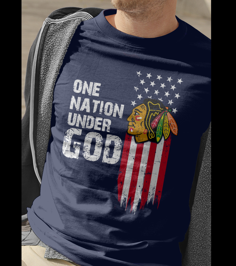 Chicago Blackhawks One Nation Under God T-Shirt