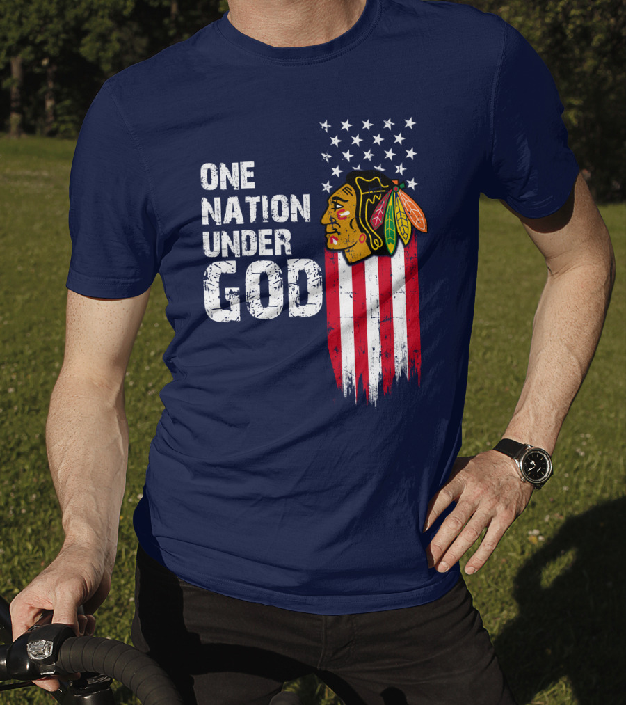 Chicago Blackhawks One Nation Under God T-Shirt