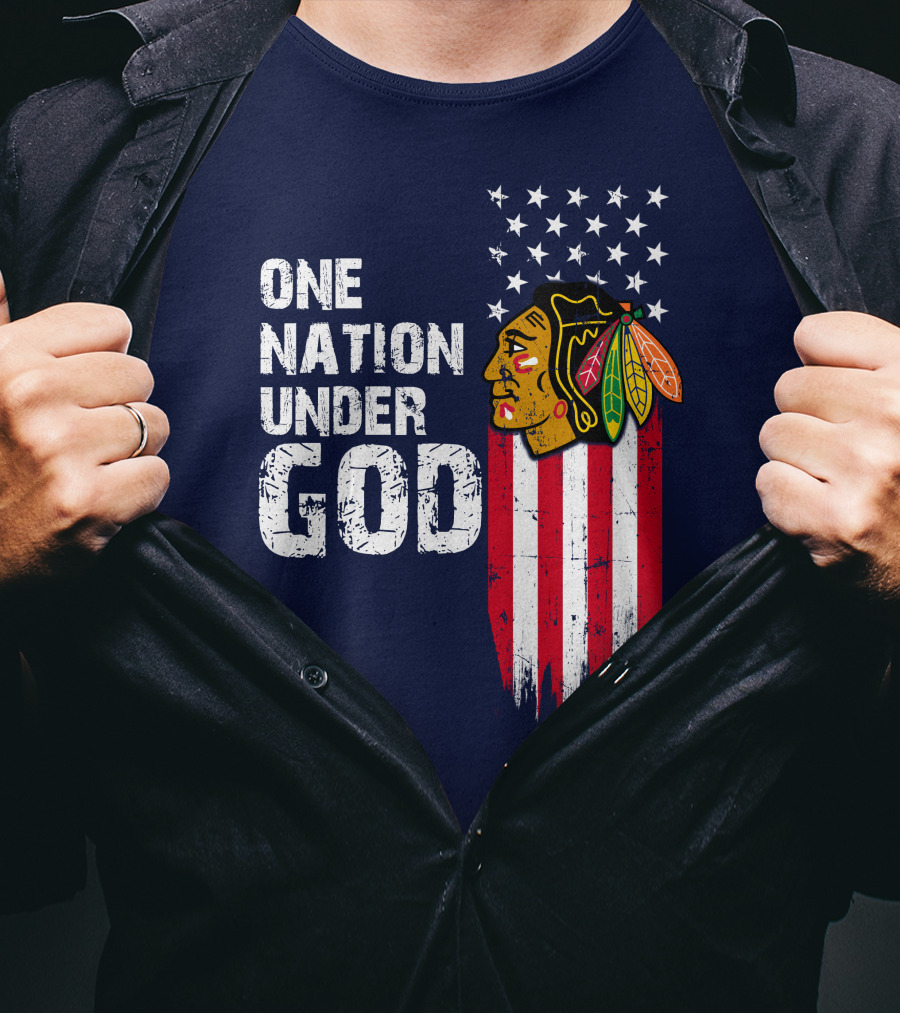 Chicago Blackhawks One Nation Under God T-Shirt