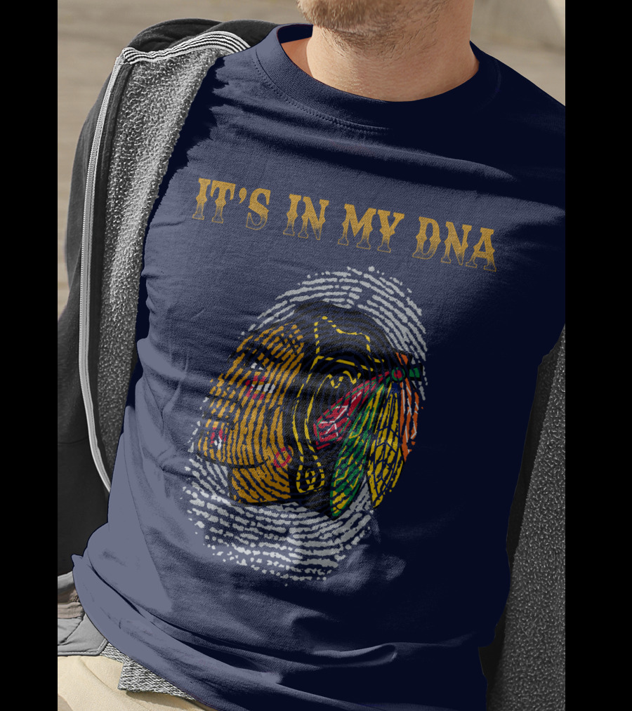Chicago Blackhawks It's In My Dna Fingerprint T-Shirt