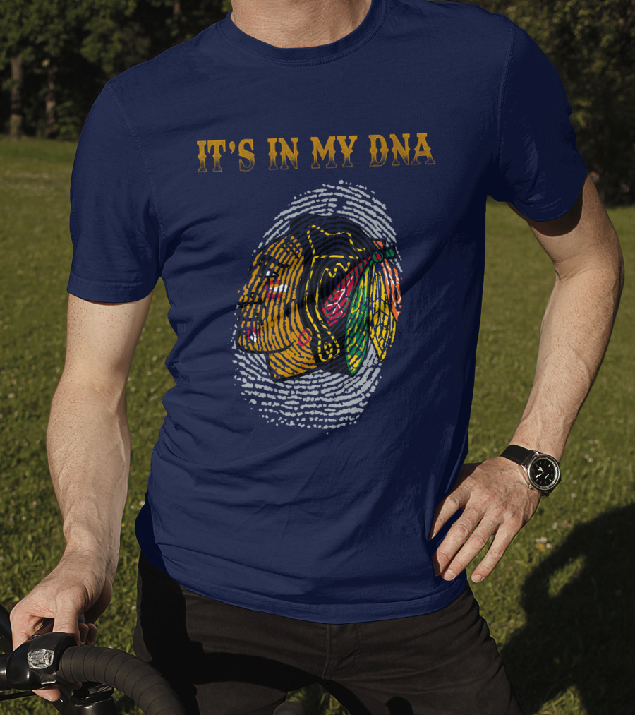 Chicago Blackhawks It's In My Dna Fingerprint T-Shirt