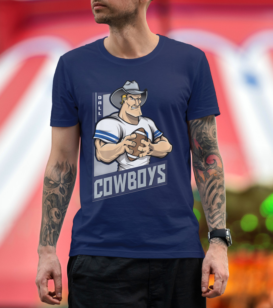 Dallas Cowboys Football Cartoon Character T-Shirt