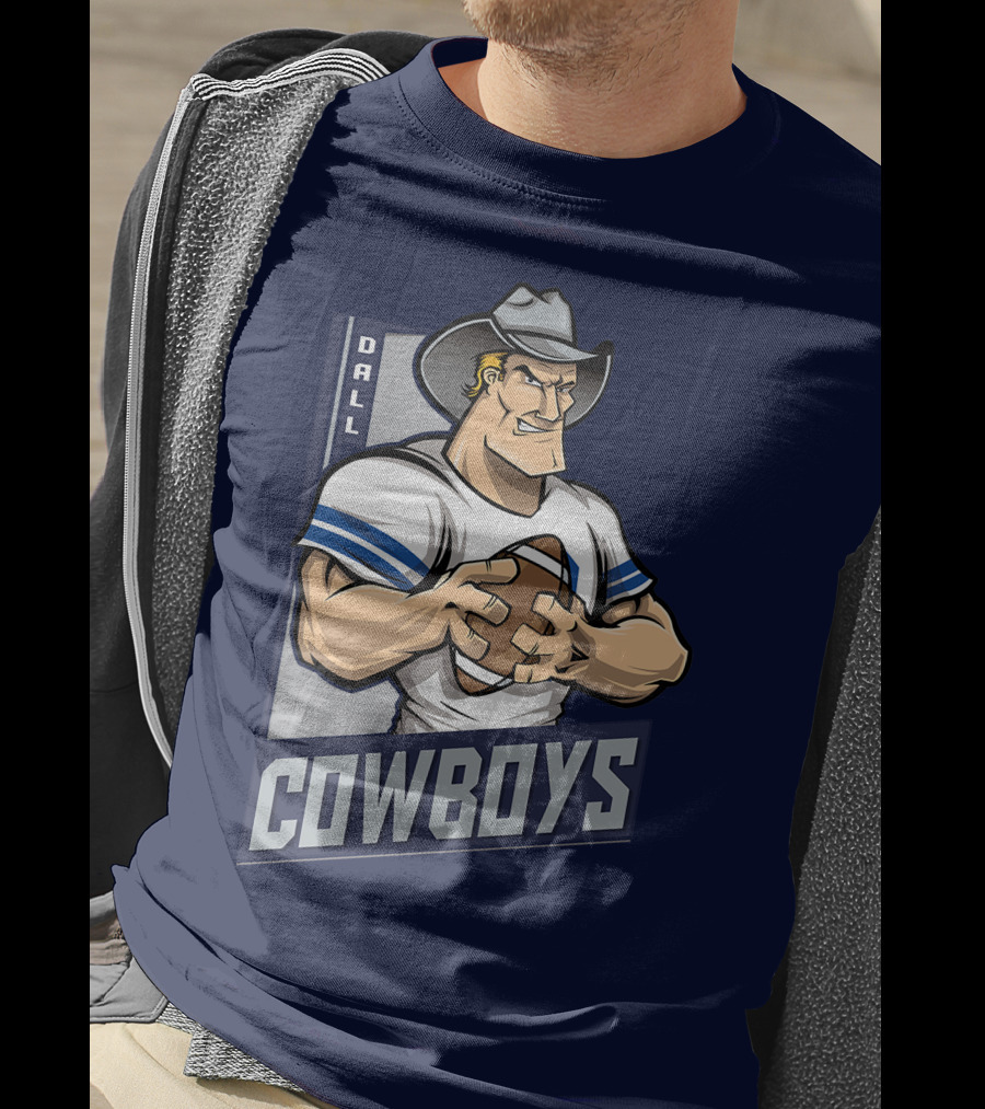 Dallas Cowboys Football Cartoon Character T-Shirt
